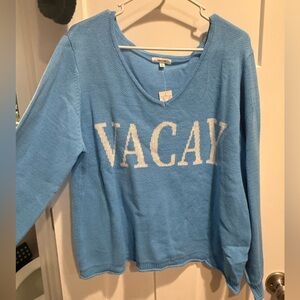 Maurices Light Blue Vacay Sweater
